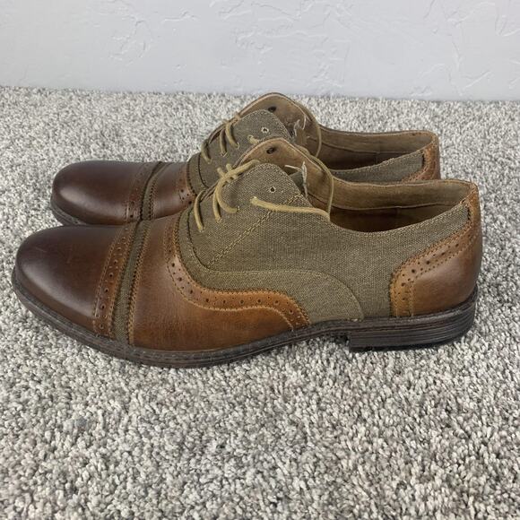 Steve Madden Shoes Mens Size 13 Camrin Cap Toe Oxford Brown Brogue P-CAMRIN - Picture 3 of 11